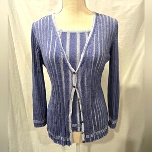 Tommy Bahama - Blue Hue Textured Tank & Sweater Set - (S/M)